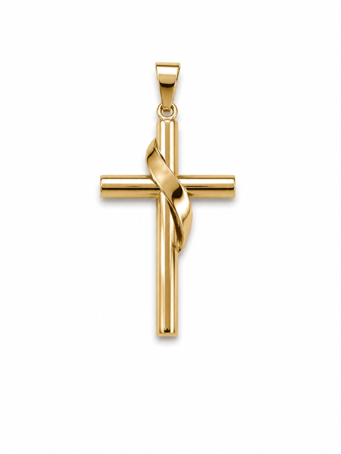 14K Yellow Gold Cross