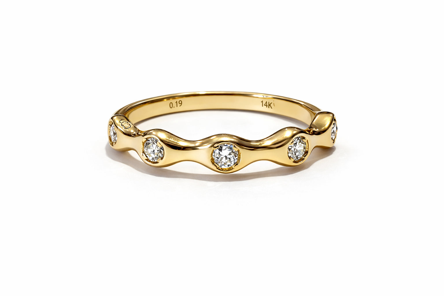14K Yellow Gold Natural Dia 0.19 tcw-
