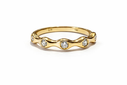 14K Yellow Gold Natural Dia 0.19 tcw-