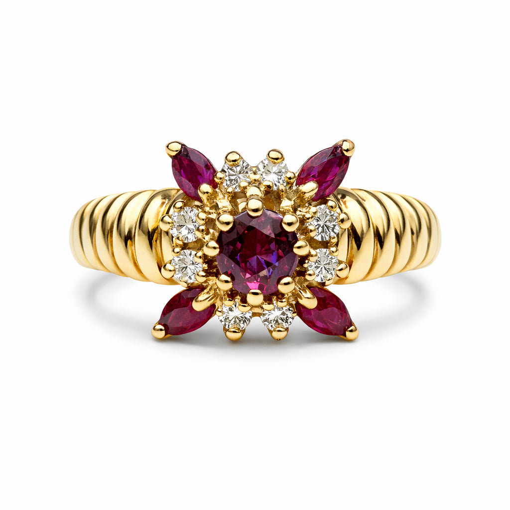 14K Yellow Gold Natural Ruby Ring