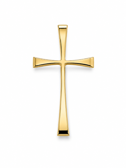 14K Yellow Gold Reversible Slide Cross Pendant-Paul's Jewelers