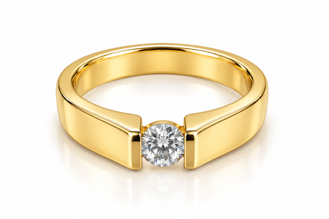 14K Yellow Gold Ring with 0.30cttw Natural Diamond
