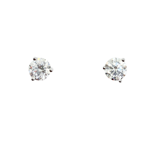 14k WG 1.5CTTW Lab Grown Diamond Studs