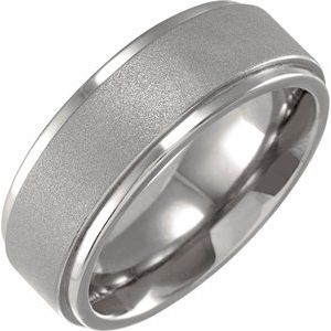 Titanium 7 mm Stepped-Edge Band Size 11.5
