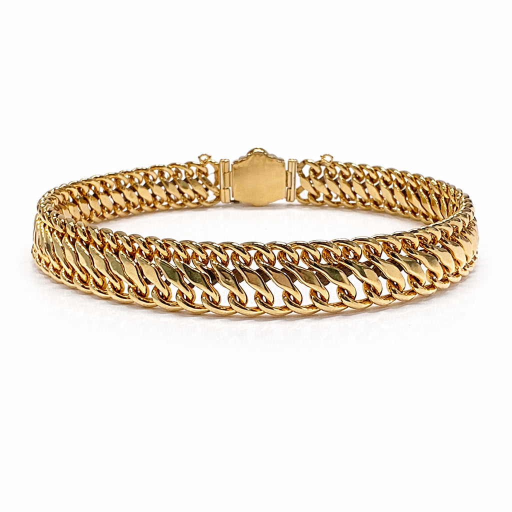 Antique Victorian 14K Yellow Gold Bracelet 8"-