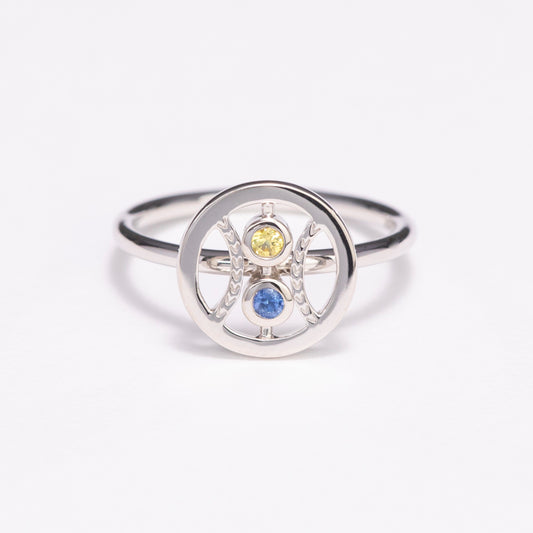 Brewer's Baseball Sapphire Ring, Sterling Silver
