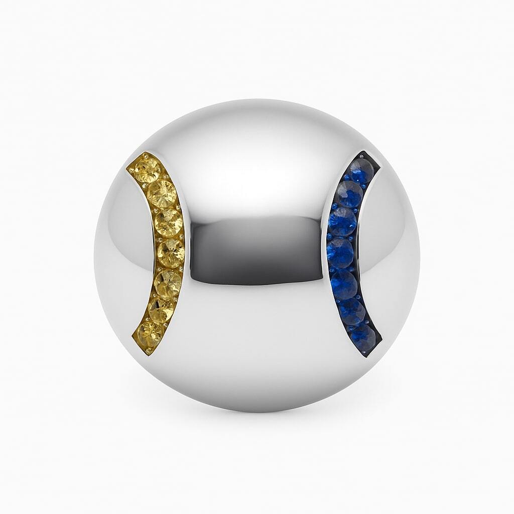 Brewer's Sapphire Magnetic Lapel Pin, Sterling Silver