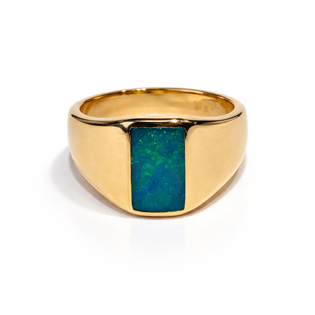 CONS L H 14K YG Opal Signet Ring
