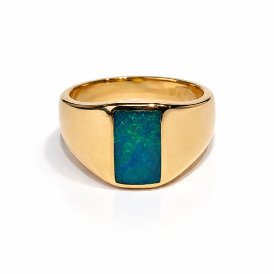 CONS L H 14K YG Opal Signet Ring
