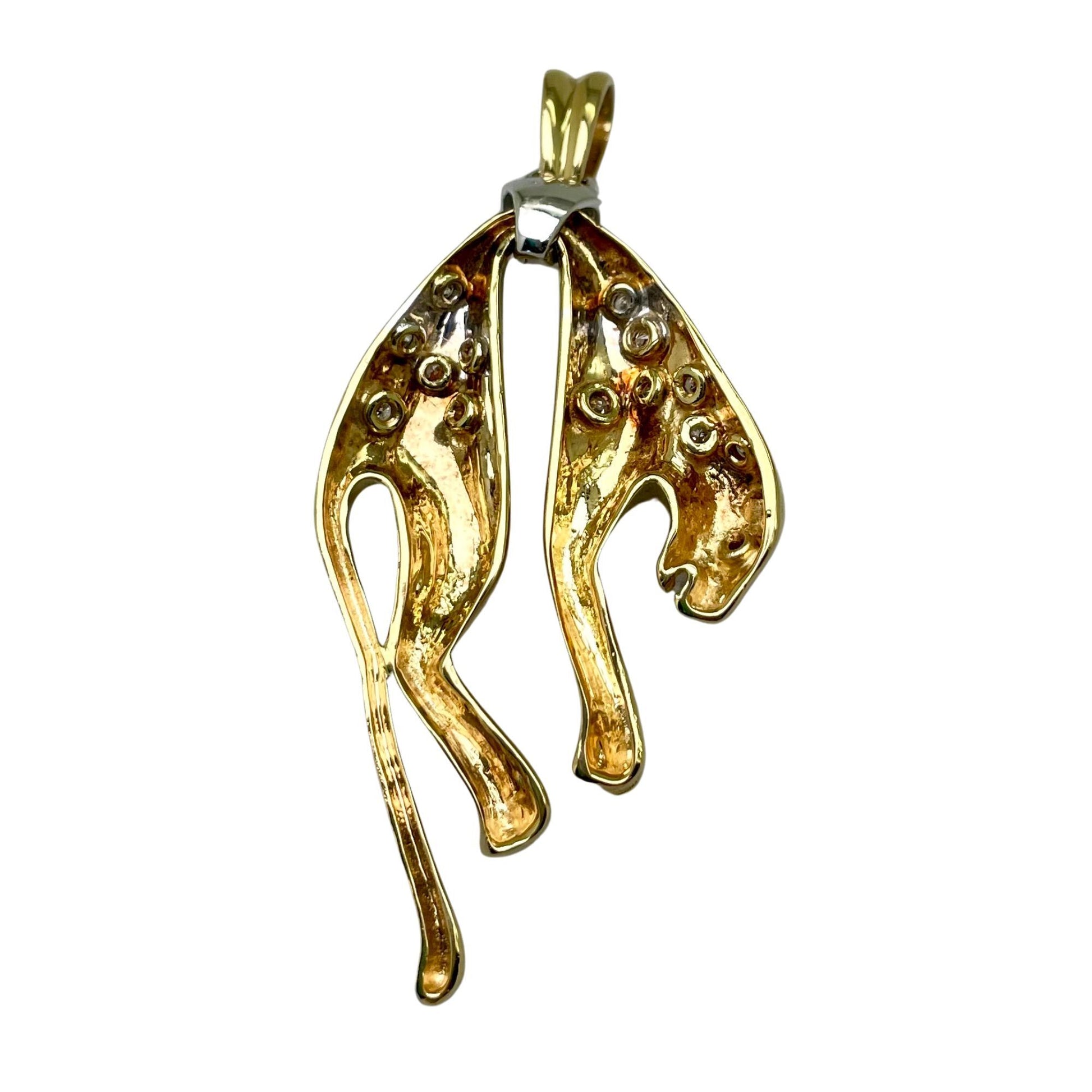Gold pendant with a white background