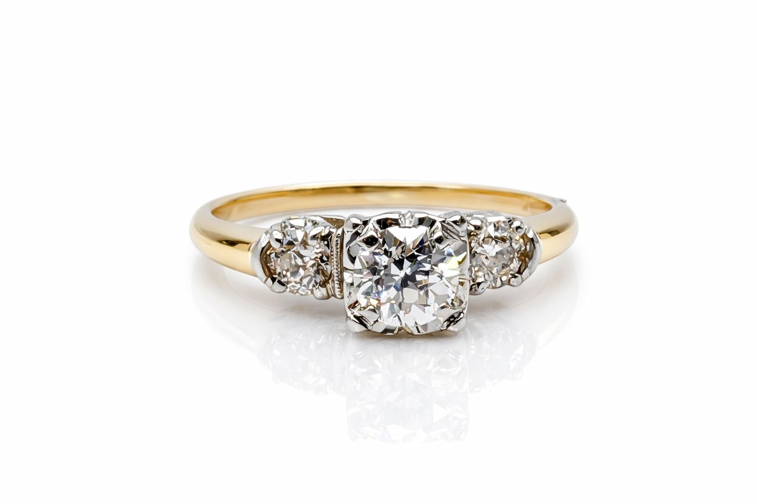 Yellow gold engagement ring
