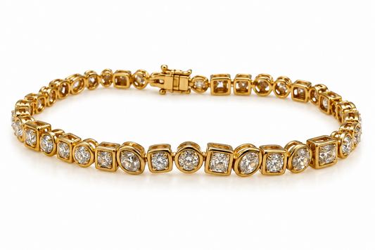 Gold Plated Sterling Silver Bracelet with 2.50cttw Lab Grown Diamonds