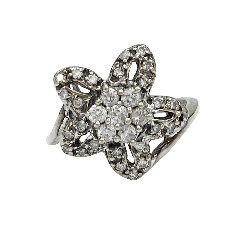 CONS 14kt Natural Diamond Flower Ring
