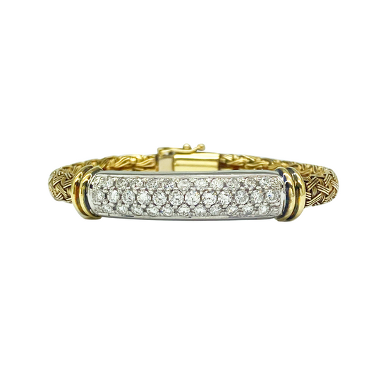 CONS 18ktTwo Tone 1.02ctw Diamond Bracelet 7"