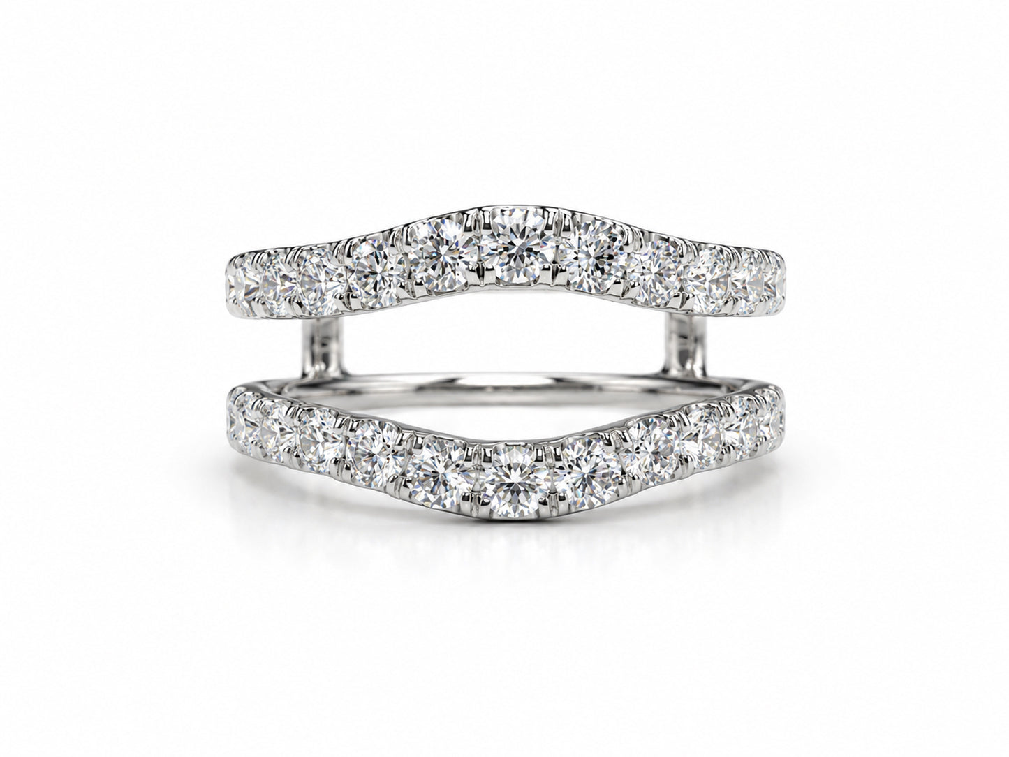 Diamond ring with a white background