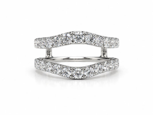 Diamond ring with a white background