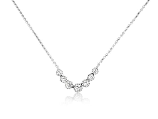 14K White Gold Necklace with 0.23ctw Natural Diamonds