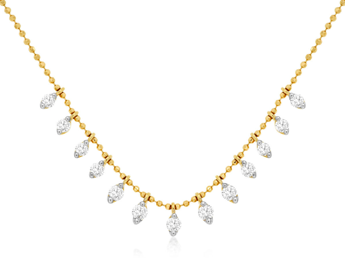 14K Yellow Gold Necklace with 0.50CTW Natural Diamonds