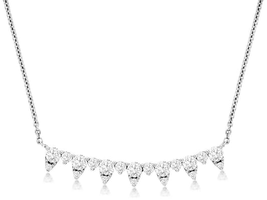 14K White Gold Necklace with 0.50CTW Natural Diamonds