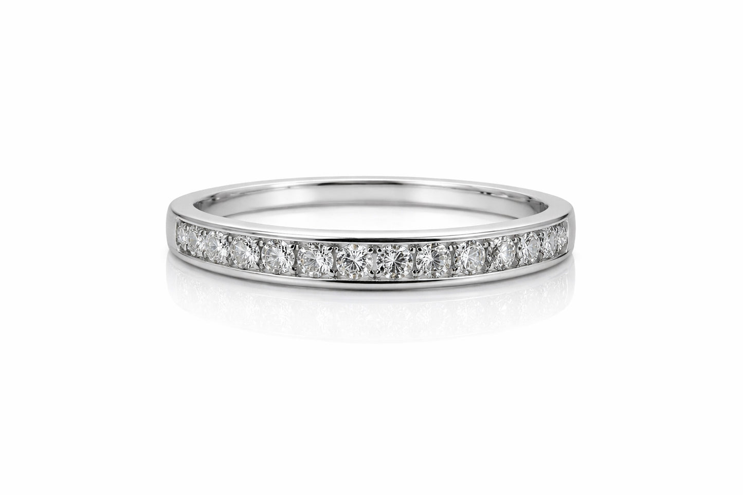 Natural Diamond 0.50 CT Channel-Set Band in Platinum