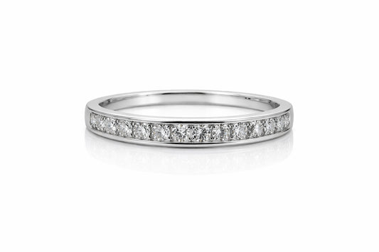 Natural Diamond 0.50 CT Channel-Set Band in Platinum