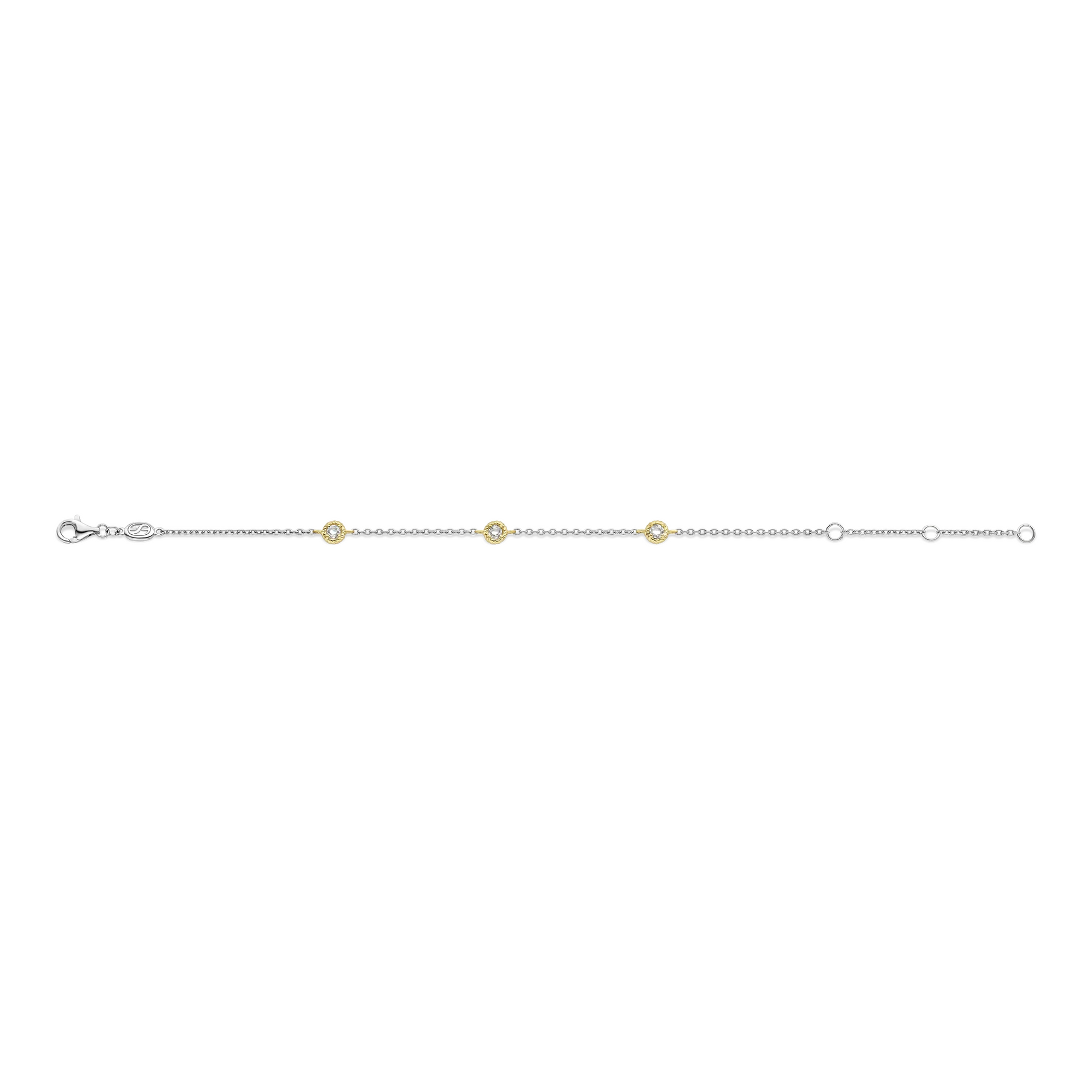 Gold anklet on a white background