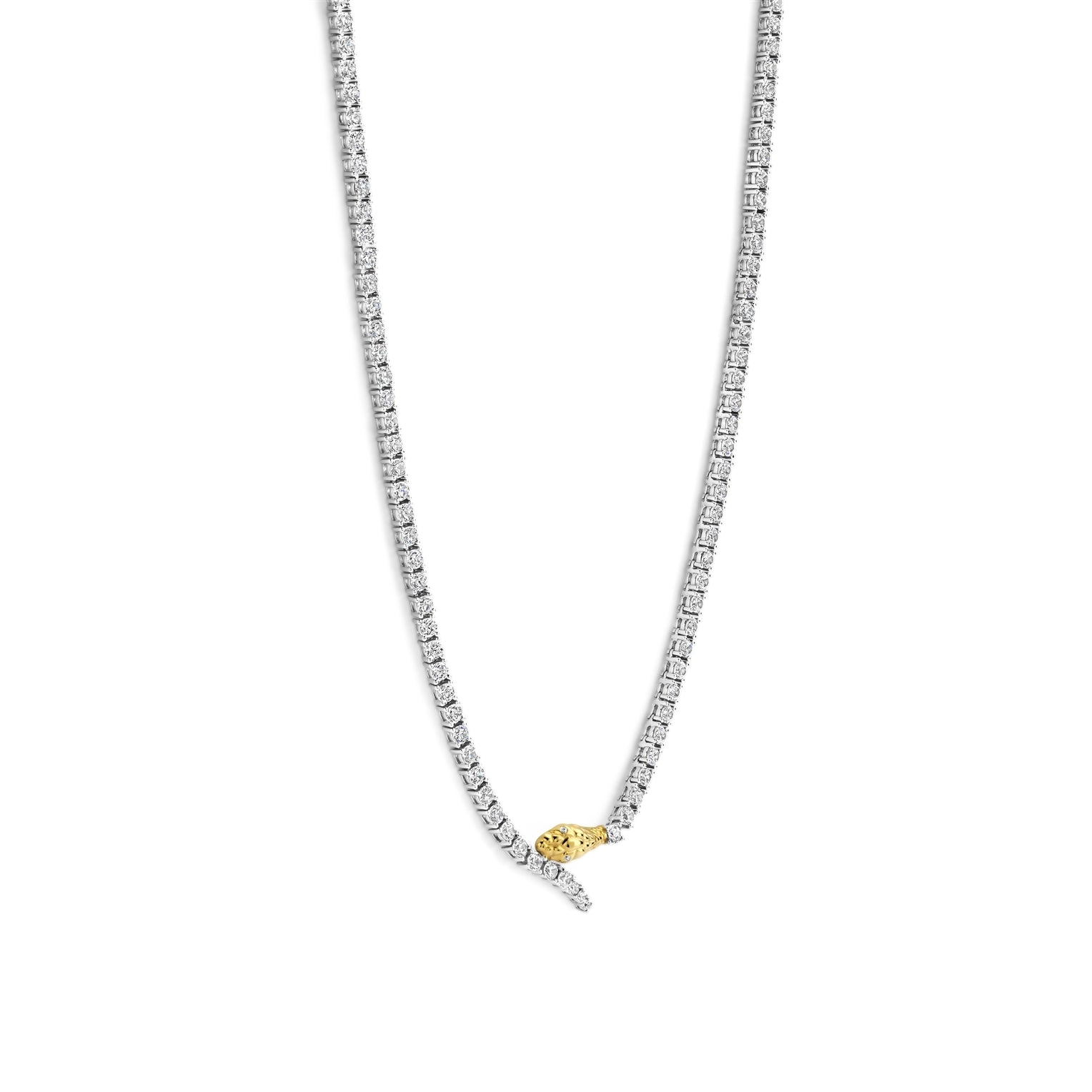 Necklace with a yellow heart pendant on a white background
