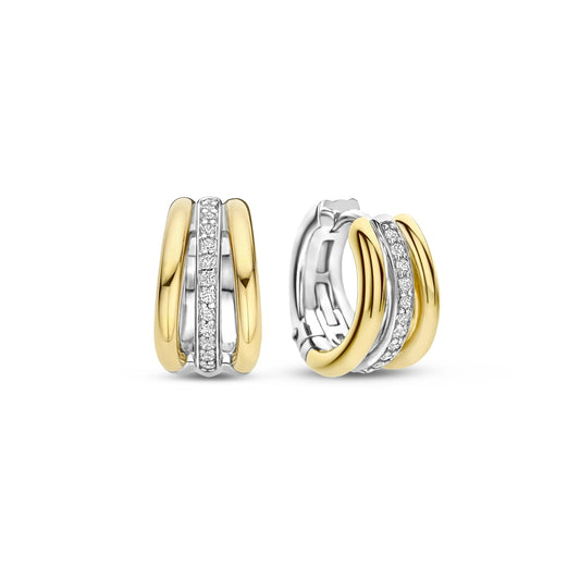 TI SENTO Triple Hoops - Gold Plated Sterling Silver 78010ZY-