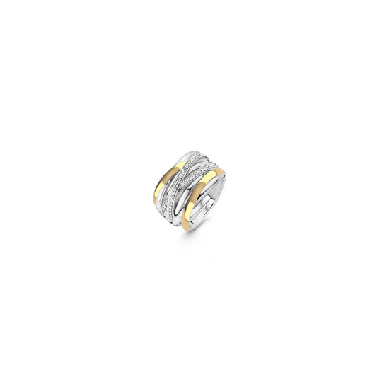 Gold plated sterling silver twist ring