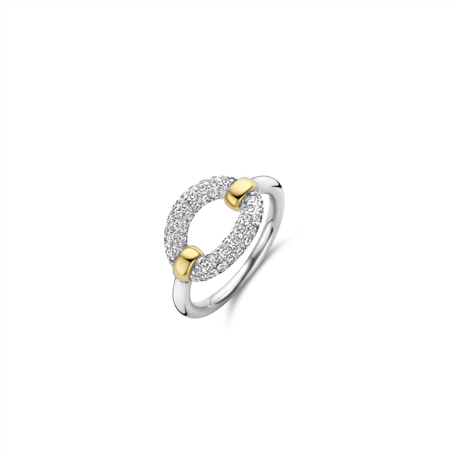 Gold plated sterling silver and cz large link handset