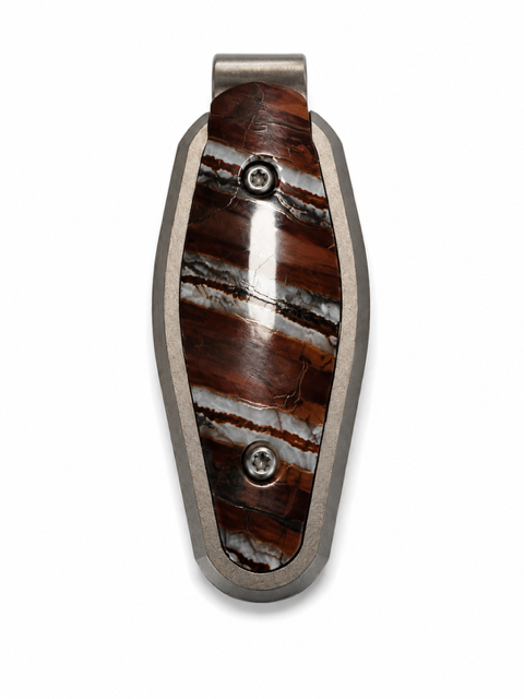 Titanium and Mammoth Tooth Money Clip