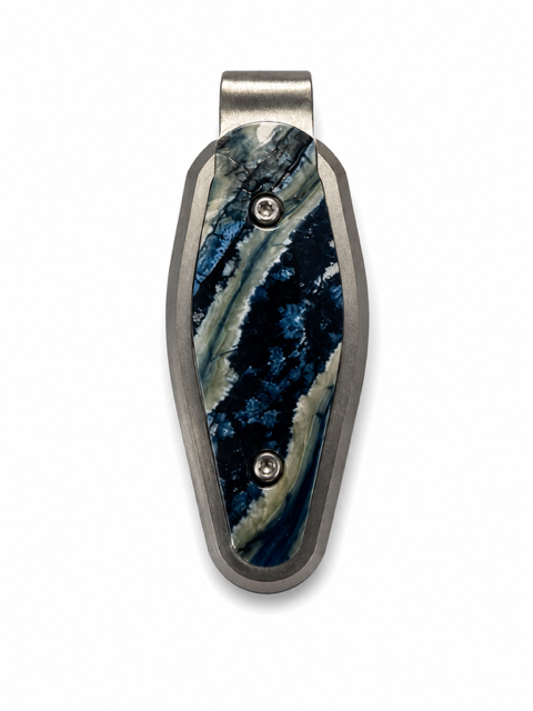 Titanium and Mammoth Tooth Money Clip