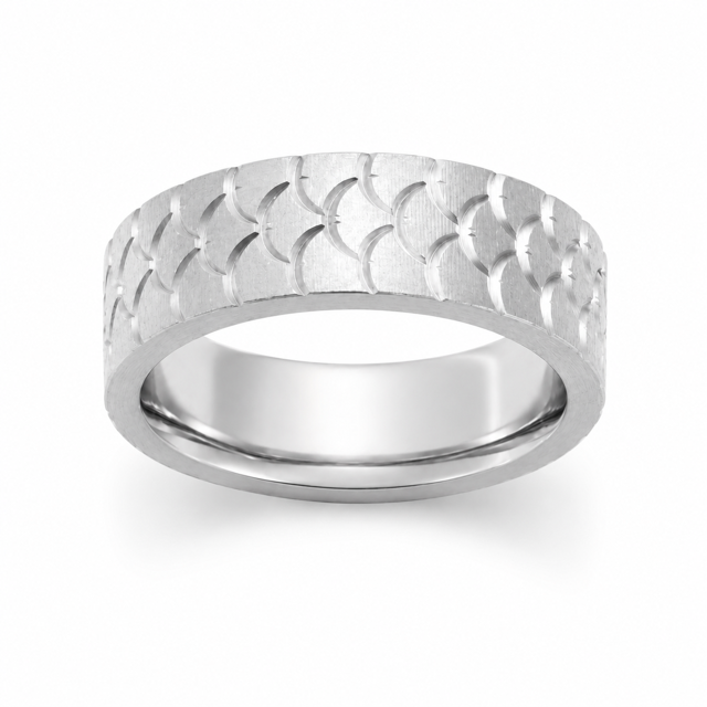 Wyvern Dragon Scales Pattern in Modern Electrum, Matte Finish